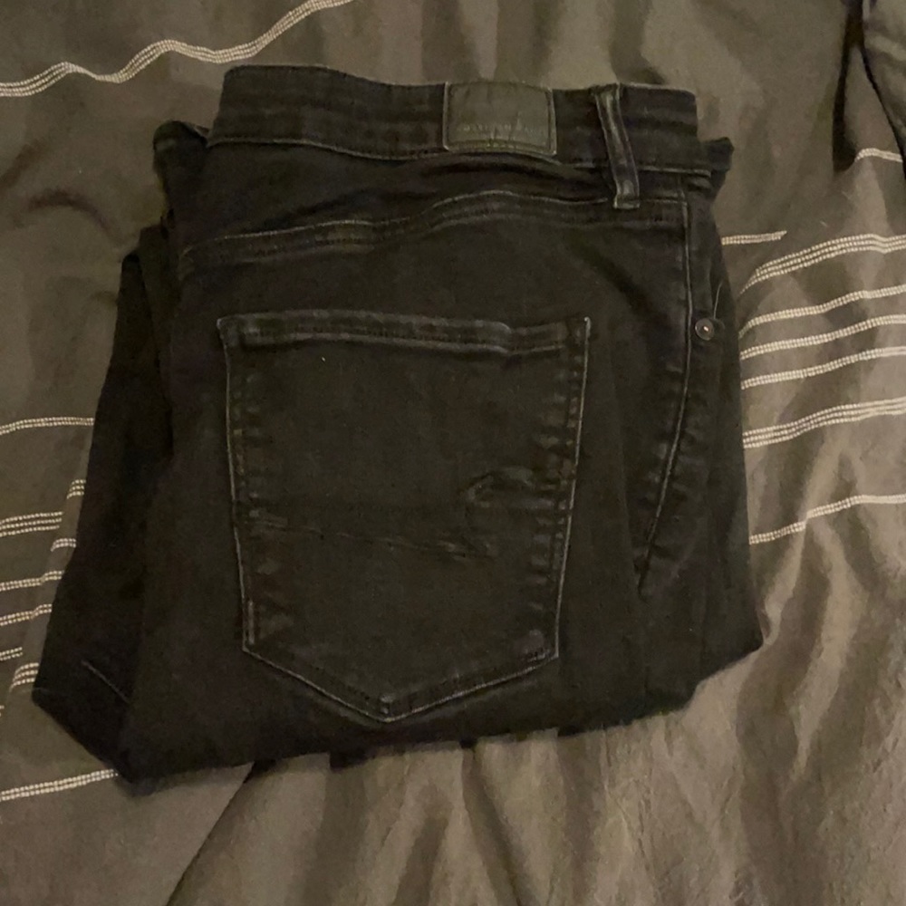 Black American Eagle wide leg jeans!